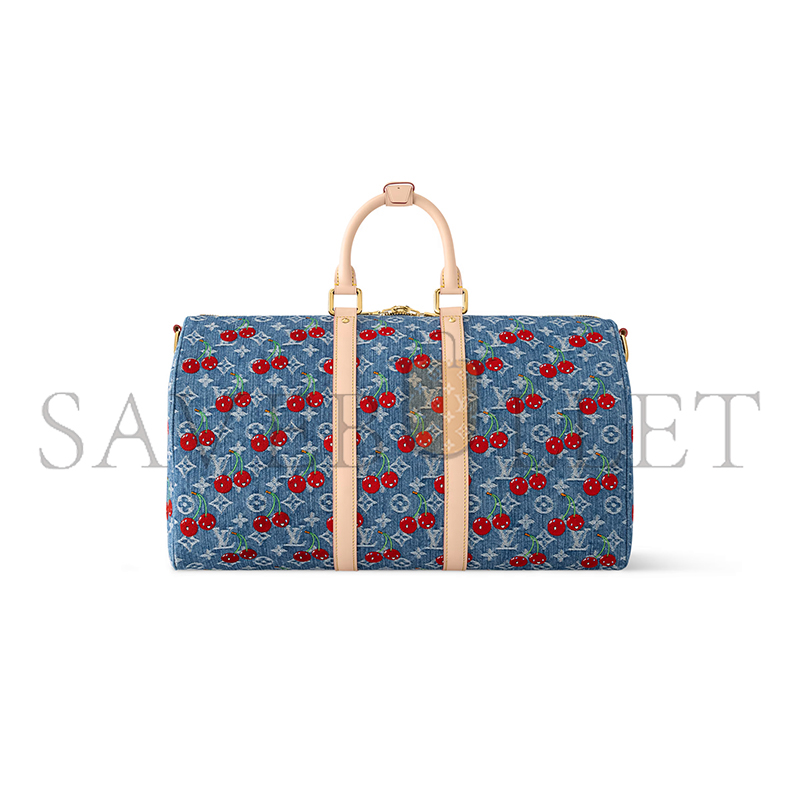 LOUIS VUITTON MURAKAMI DENIM LV X TM KEEPALL BANDOULIÈRE 45 M13875 (45*27*20cm)